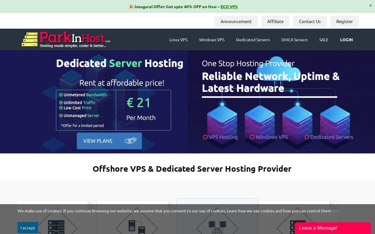 ParkInHost 官网截图